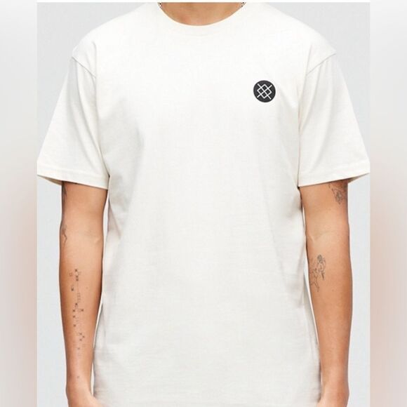NWOT STANCE Unisex Cream Short Sleeve Graphic Logo Crew Neck Tee Shirt- Size XL - Picture 3 of 8